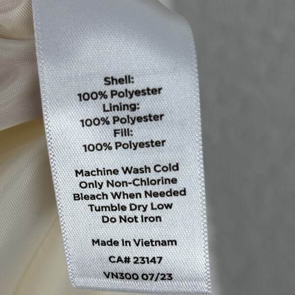 T By Talbots Cozy Sherpa Coat Long Neutral Minimalist Ivory Size MP Petite - Picture 5 of 6